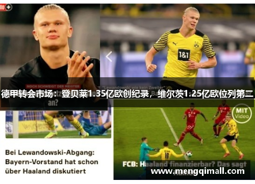 德甲转会市场：登贝莱1.35亿欧创纪录，维尔茨1.25亿欧位列第二